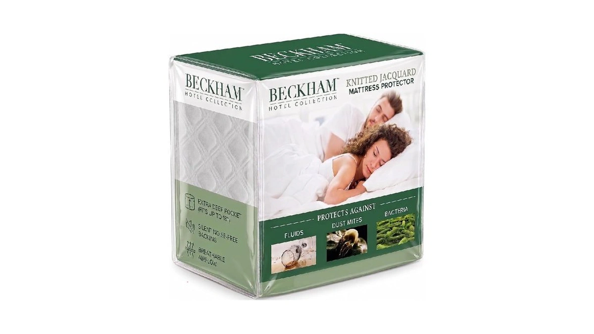 Beckham Hotel Collection Mattress Protector — Hotel-grade Viscose Blend, Silent