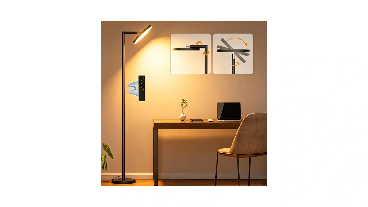 Super Bright Led Floor Lamp, Torchiere Floor Lamp With Remote