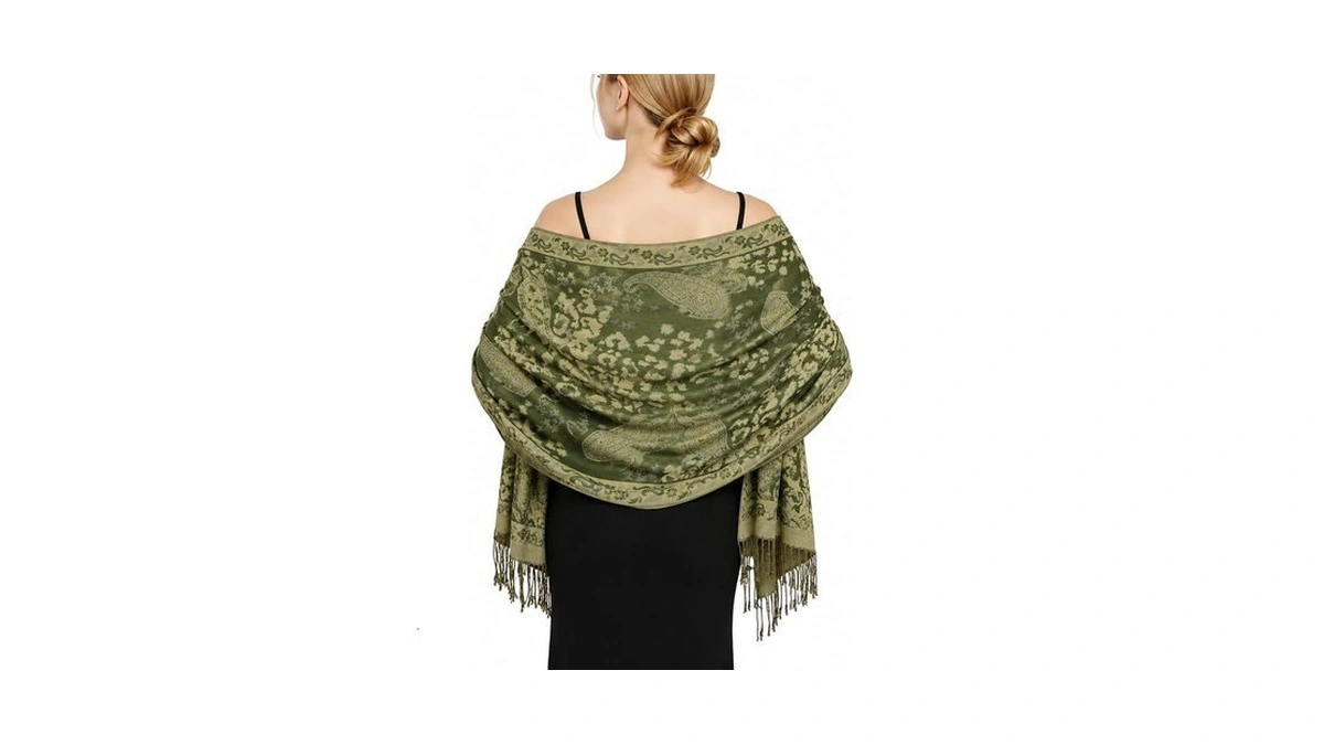 Yuifiare Reversible Paisley Shawl, Large Soft Scarf Wrap For Women