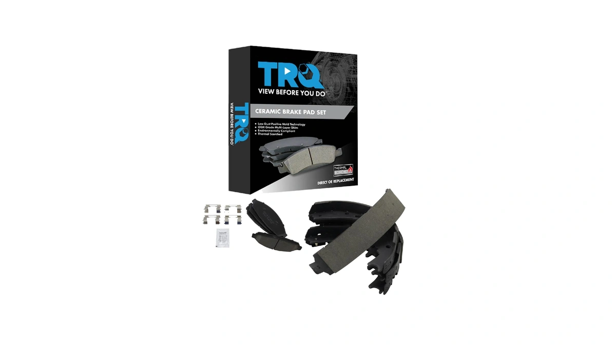 Trq Front And Rear Brake Pads Ceramic Compatible With 2003