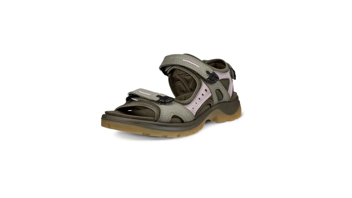 Ecco Women's Yucatan Sport Sandal, Vetiver/violet Ice/tarmac Nubuck, 4-4.5