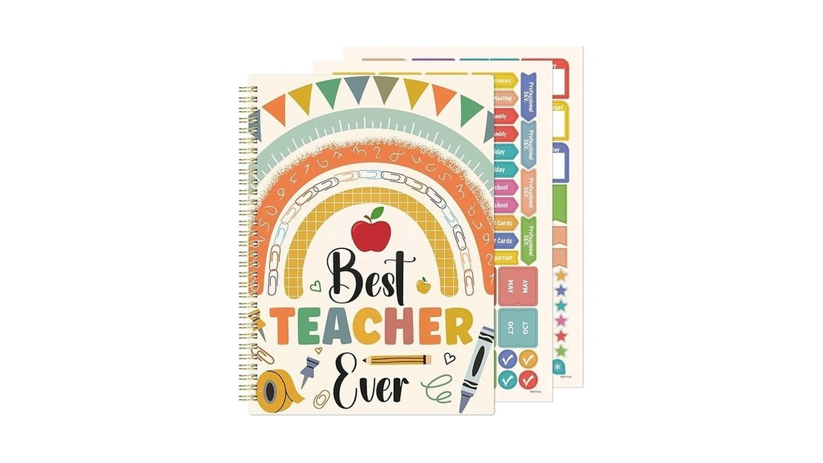 Undated Teacher Planner 2026-2027 - Teacher Lesson Planner, 9''x11'', Newly