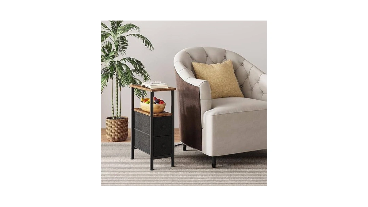 Amazon : Narrow Side Table For Small Spaces, Skin