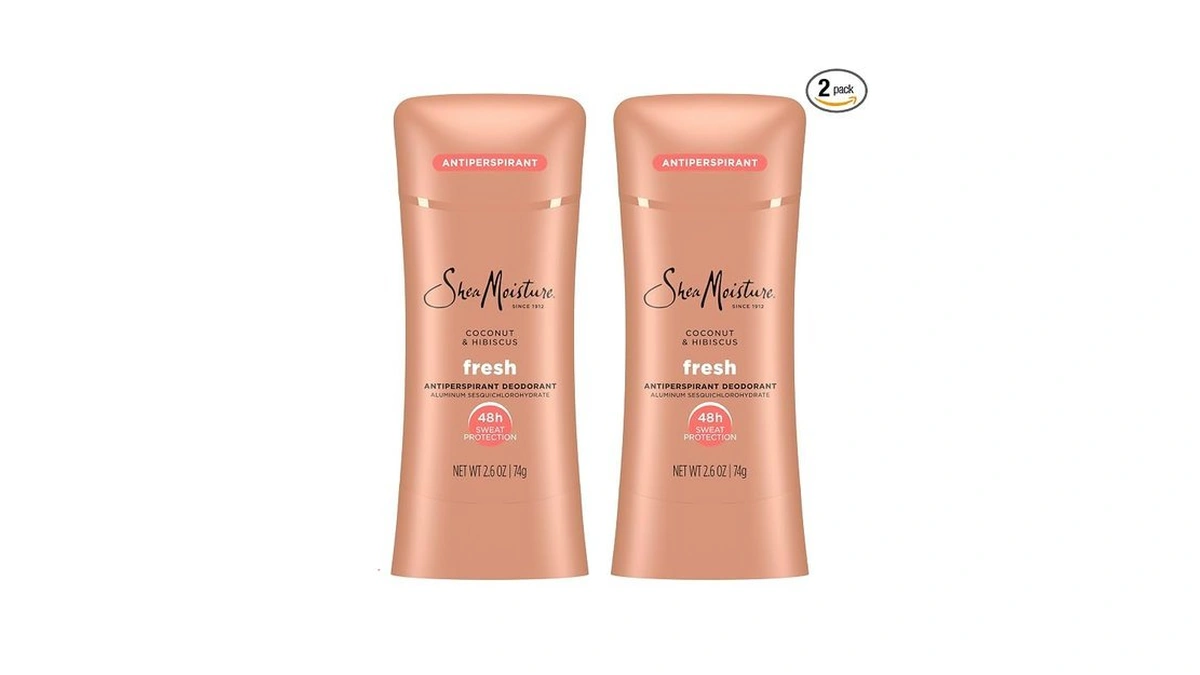 Sheamoisture Antiperspirant Deodorant Stick Fresh Coconut & Hibiscus 2 Count