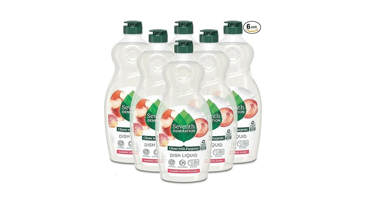 Seventh Generation Dish Soap Liquid Summer Orchard Scent Pack Of