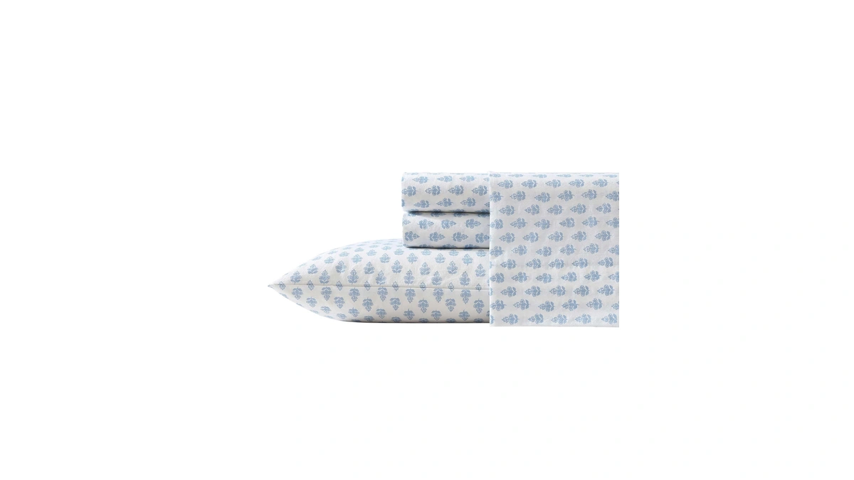 Laura Ashley - Full Size Sheet Set, 100% Cotton Percale