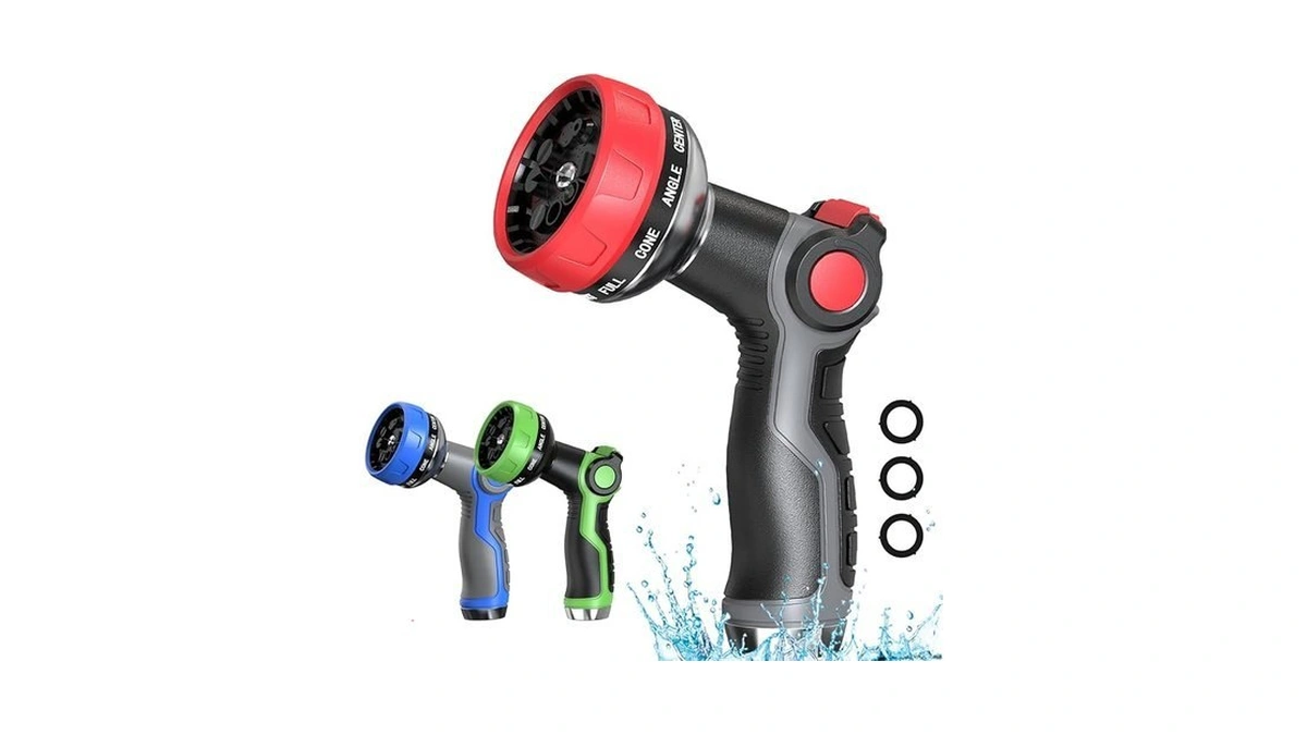 Hose Nozzle 10 Adjustable Patterns Garden Hose Nozzle Premium High