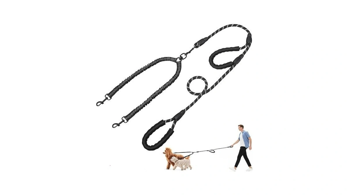 Tivray Double Dog Leash, Dual Dog Leash, 360° Swivel No