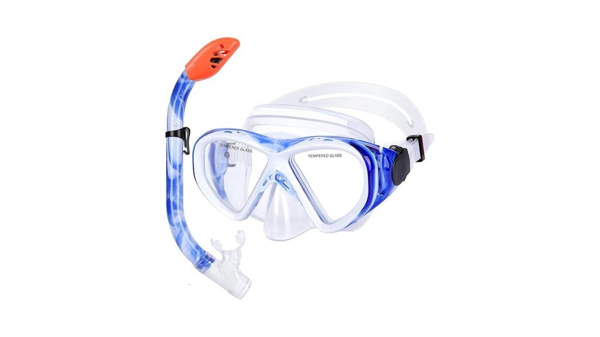 Kids Snorkel Set, Children Anti-fog Diving Mask Swimming Goggles Full