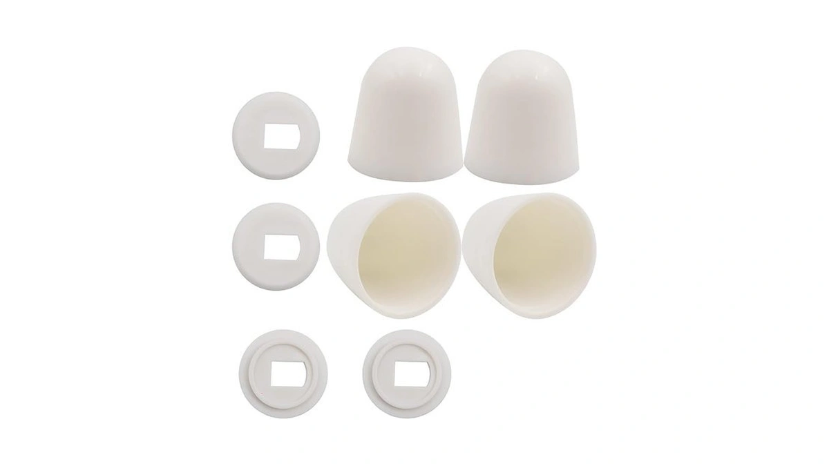 4packs Universal Toilet Bolt Caps, Abnaok Round Plastic Push-on Toilet