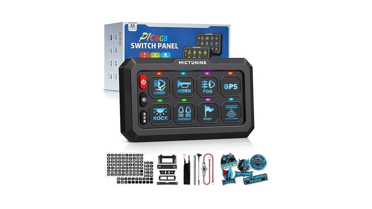 Mictuning P1c Rgb 8 Gang Switch Panel, Ip67 Waterproof 4