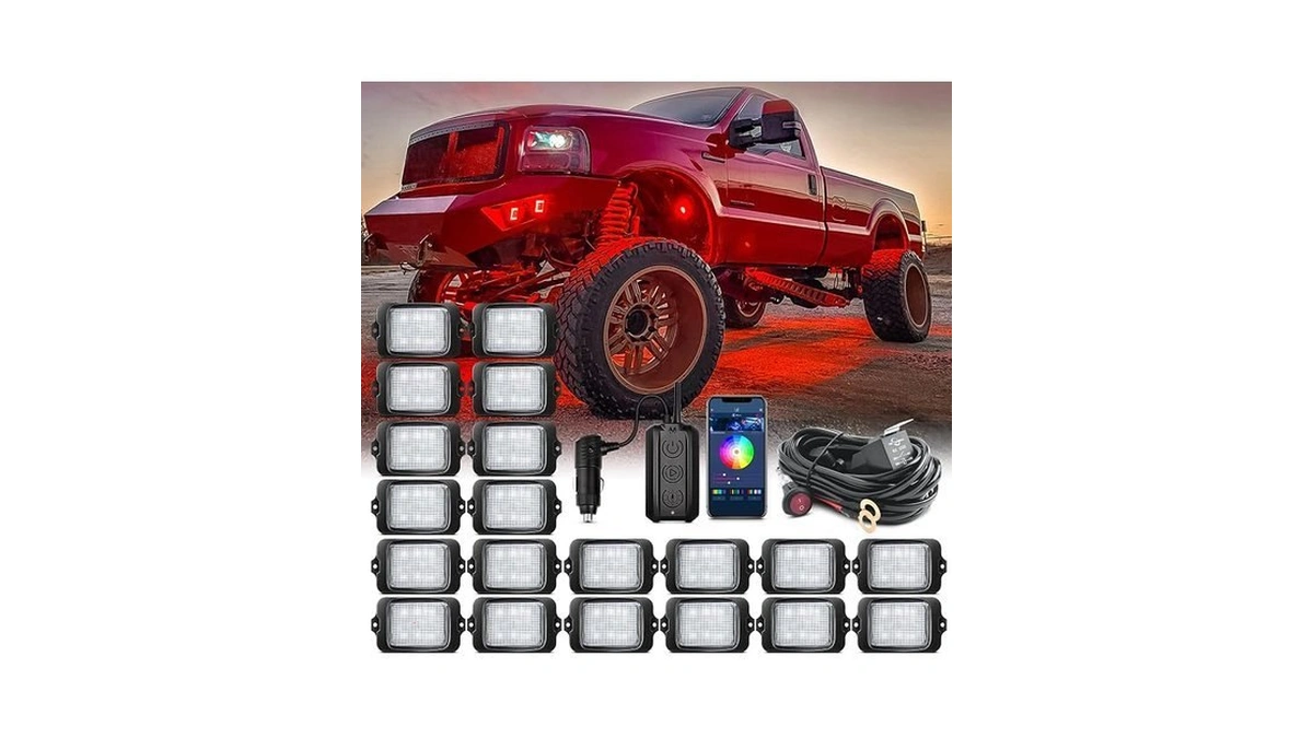 Mictuning C3 Rgbw Rock Lights 20 Pods Kit, Extensible Up