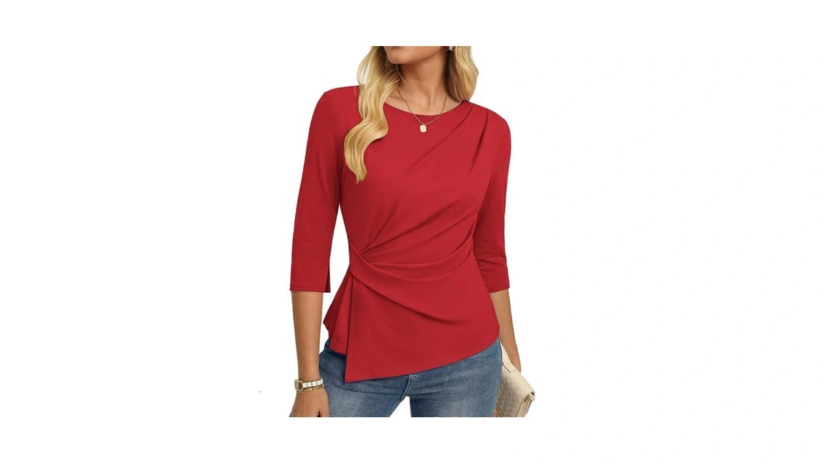Grace Karin Women's 2026 Summer Peplum Tops, 3/4 Sleeve Dressy