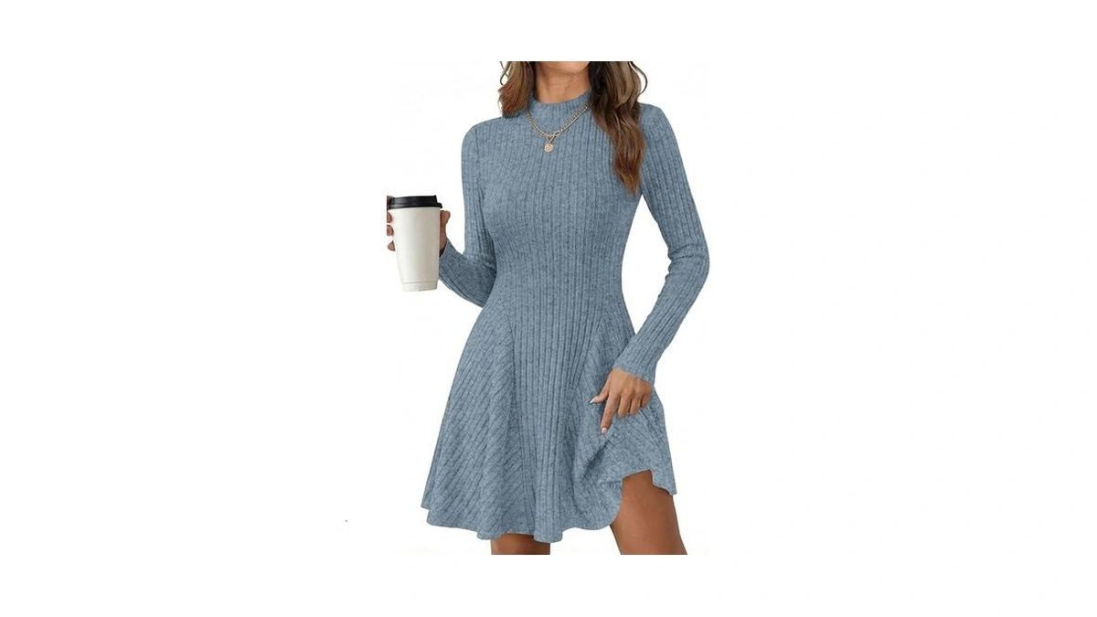 Kirundo Sweater Dress For Women 2026 Spring Fall Long Sleeve