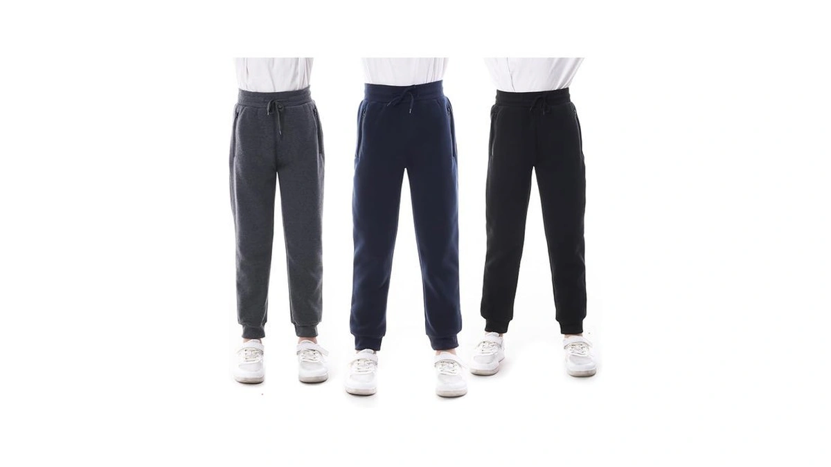 White Peak Trading Company Boys Athletic Sweatpants, 3 Pack Kids