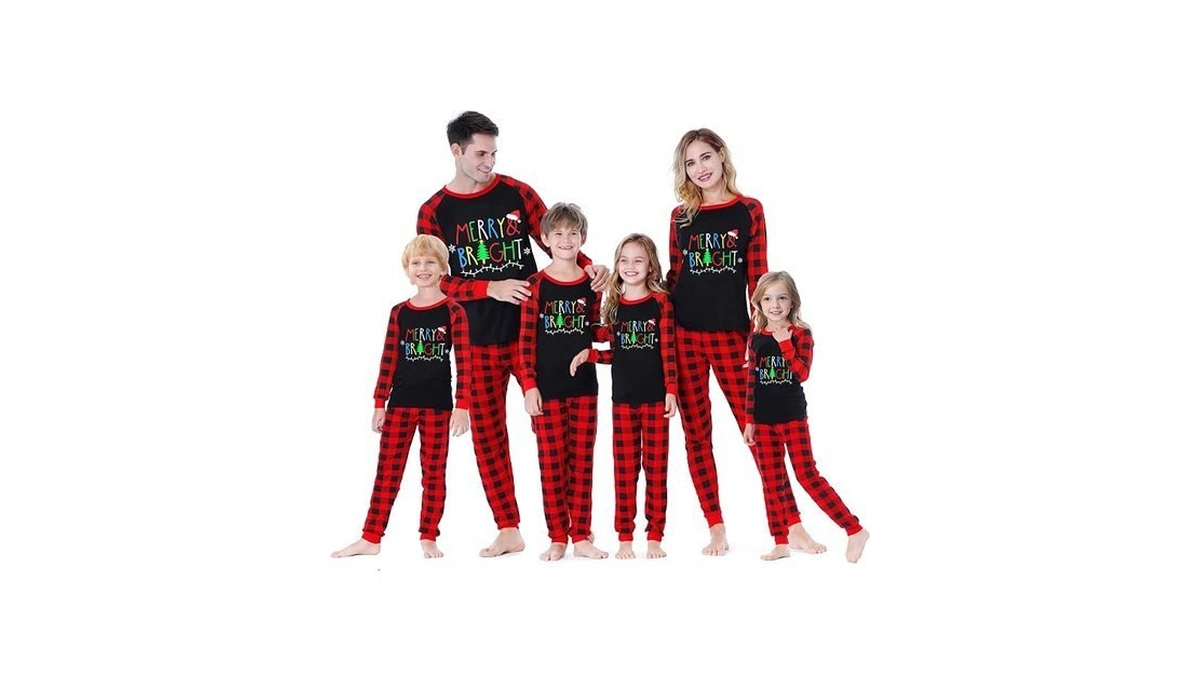 Benaive Matching Family Christmas Pajamas Set Holiday Pjs For Women