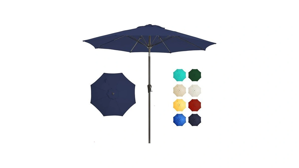 Tioline 9ft Outdoor Patio Umbrella Outdoor Pool Umbrella With Push