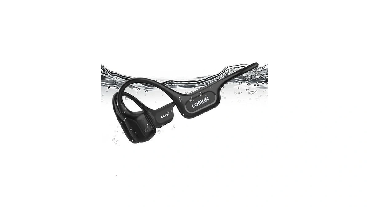 Lobkin Bone Conduction & Air Conduction Headphones, Ip68 Swimming Headphones,