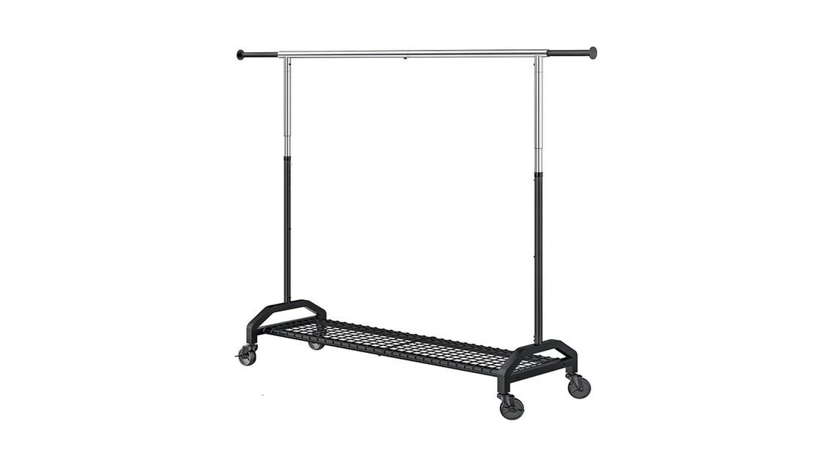 Wiracks Heavy Duty Clothes Rack For Hanging Clothes Extendable Rolling