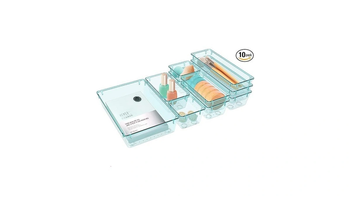 Stormiracle 10 Pcs Drawer Organizer Set, 4 Varied Size Bathroom