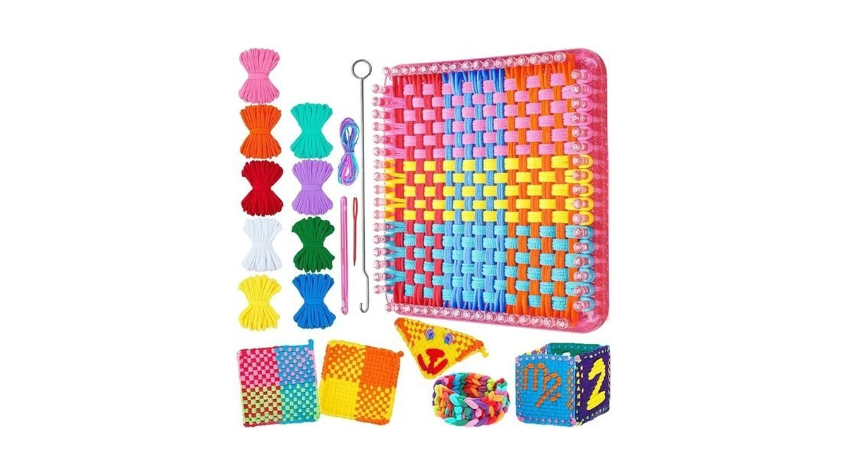 Reenliv Upgraded Weaving Loom Kit Toys For Kids & Adults,
