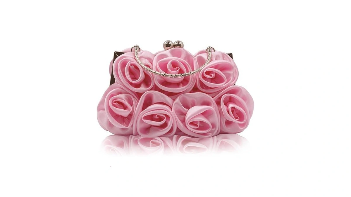 Jambhala Women Evening Clutch Bag Dressy Floral Satin Small Purses