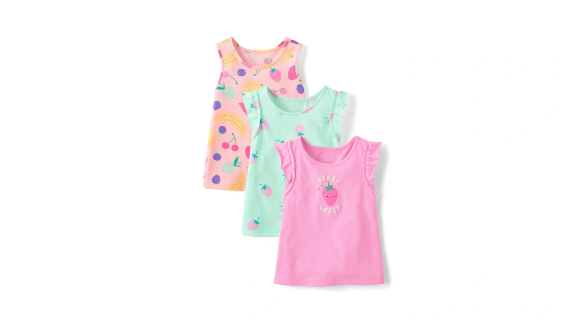 The Children's Place,baby Girls,and Toddler Assorted Tank Tops,pink Sea Salt