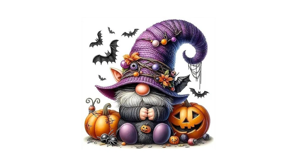 Ekuxom Gnome Diamond Art Kits For Adults-halloween Diamond Painting Kits