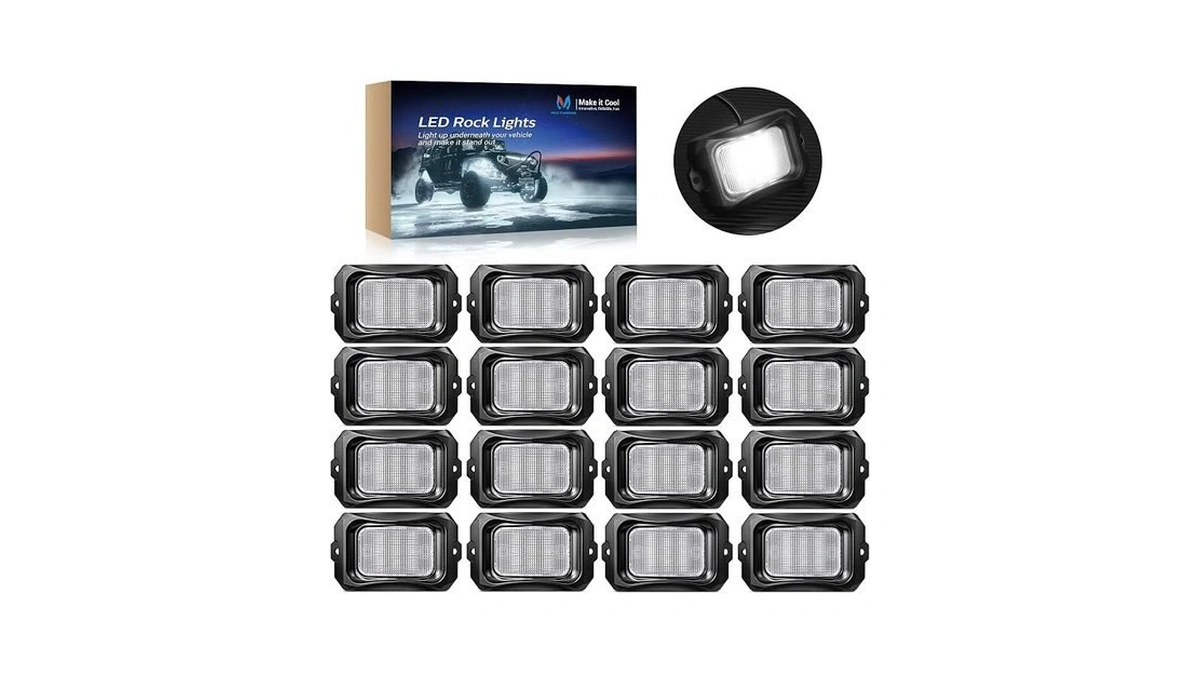 Mictuning C2 Curved White Rock Lights - 16 Pods Underglow
