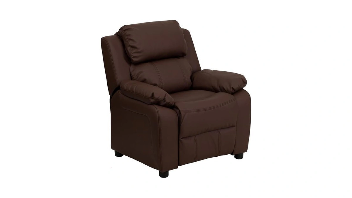 Flash Furniture Charlie Leathersoft Kids Recliner With Flip-up Storage Arms