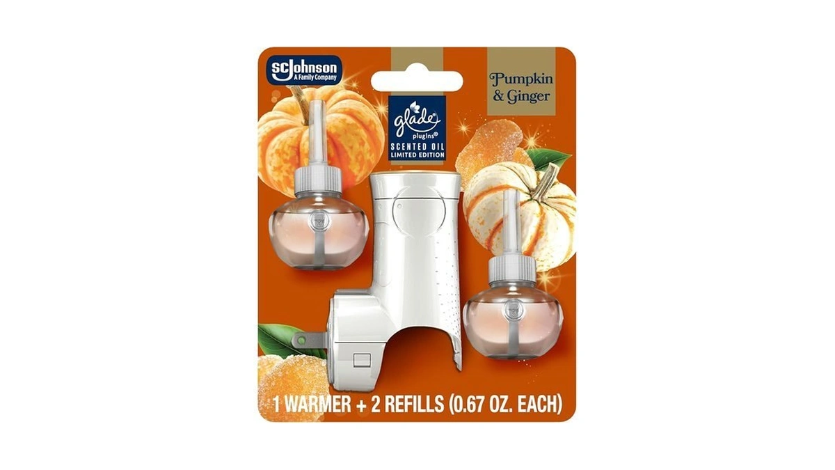 Glade Plugins Refills Air Freshener Starter Kit, Pumpkin & Ginger,