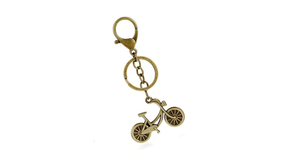 Zyczfc Bronze Keychain Bicycle Model Bronze Bicycle Model Keyring Delicate