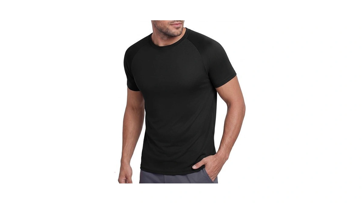 Boojo Workout Mens Shirts - Casual Black Quick Dry Moisture