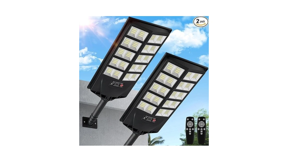 Oneluner Solar Lights Outdoor, Waterproof Motion Sensor Solar Street Light