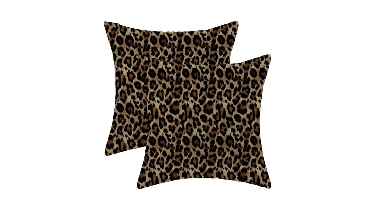 Sorktse Brown Leopard Print Pillow Covers 18x18 Set Of 2
