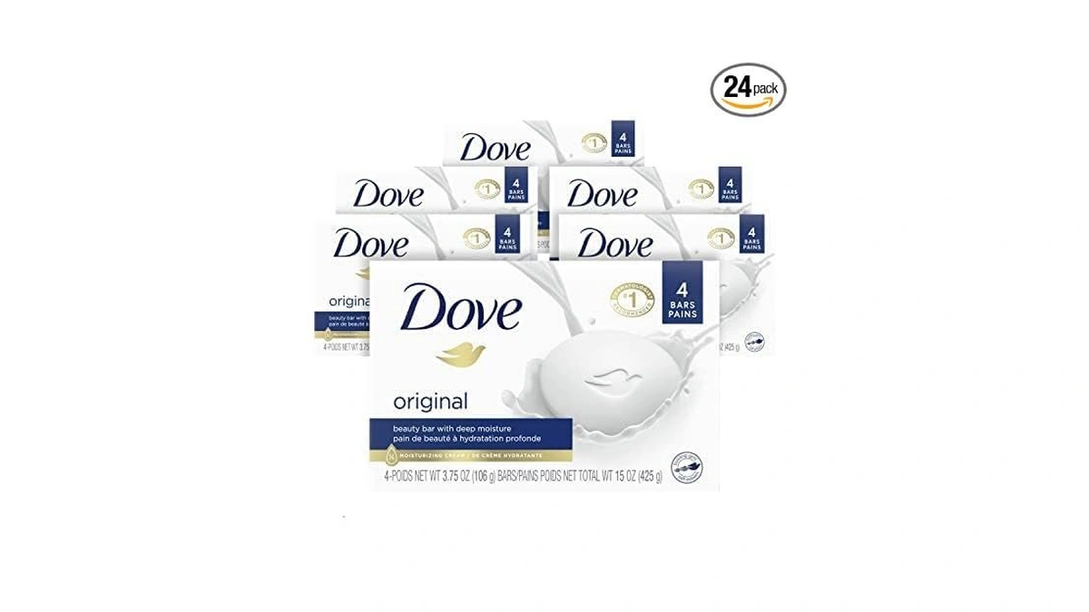 Dove Beauty Bar Soap Original 24 Count For Soft, Smooth