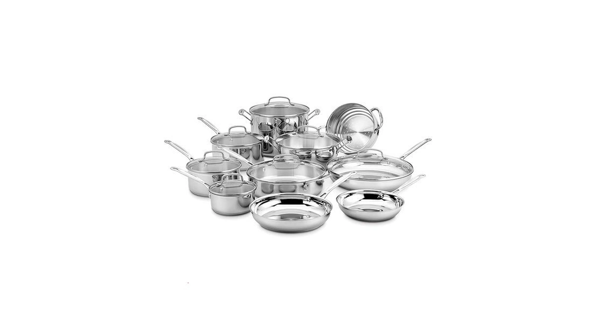 Cuisinart 17-piece Stainless Steel Cookware Set, Chef's Classic Steel Collection