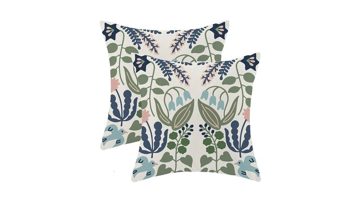Sorktse Sage Green Floral Pillow Covers 18x18 Inch Set Of