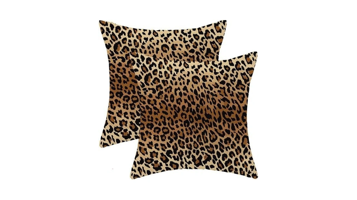 Sorktse Brown Leopard Print Pillow Covers 18x18 Set Of 2