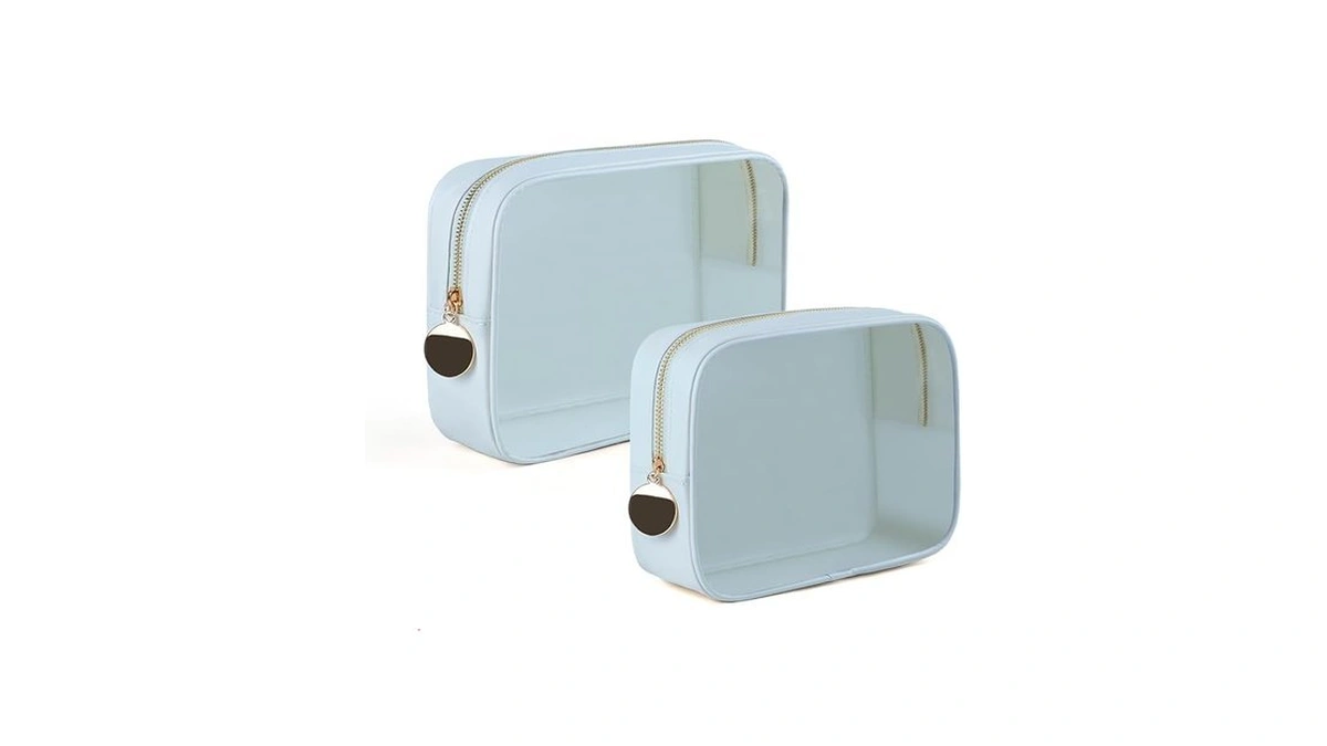 Yopcdj 2pcs Clear Makeup Bag Set, Waterproof Tpu Purse Organizer