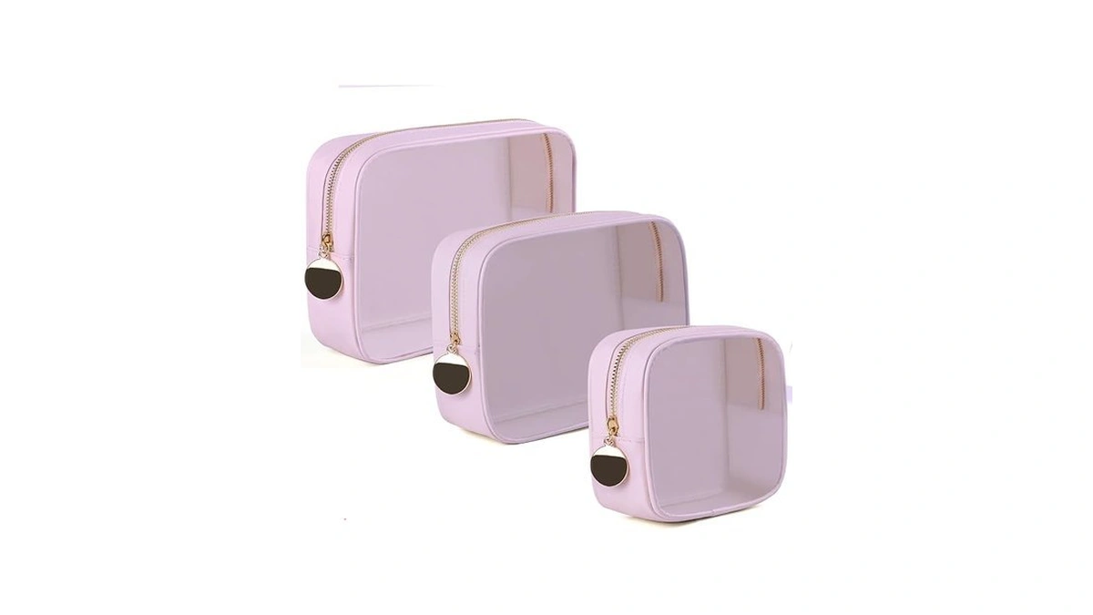 Yopcdj 3pcs Clear Makeup Bag Set, Waterproof Tpu Purse Organizer