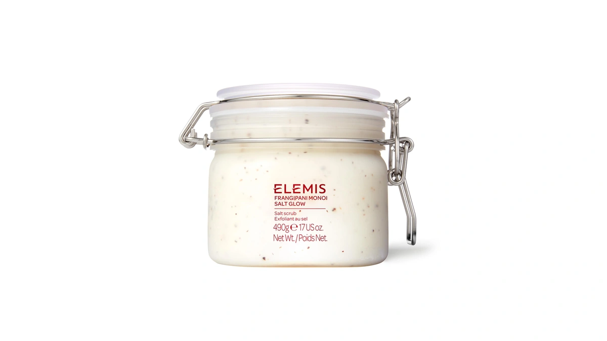 Elemis Frangipani Monoi Salt Glow 490g, Tropical Body Scrub To