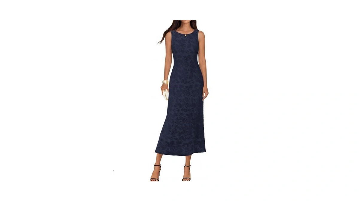 Merokeety Womens Summer Floral Maxi Dress 2026 Sleeveless Formal Bodycon