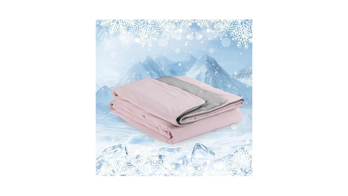 Laffylo Cooling Blanket For Hot Sleepers, Lightweight Summer Quilt With