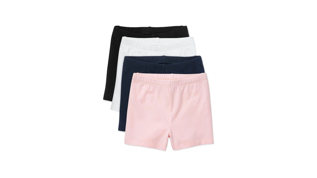 The Children's Place Baby Girls And Toddler Cartwheel Shorts, Black/shell/tidal/white