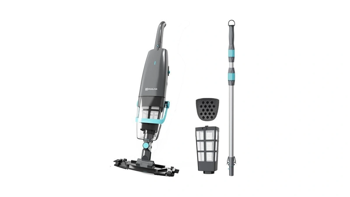 Handheld Pool Vacuum With Telescopic Pole, 18.5 Gpm Suction, Up