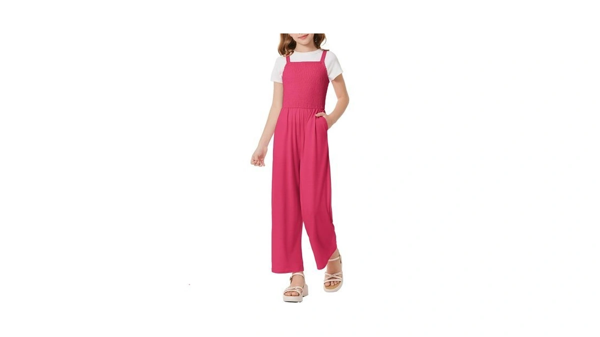 Grace Karin Girls Hot Pink Jumpsuit Size 14 Girl Summer