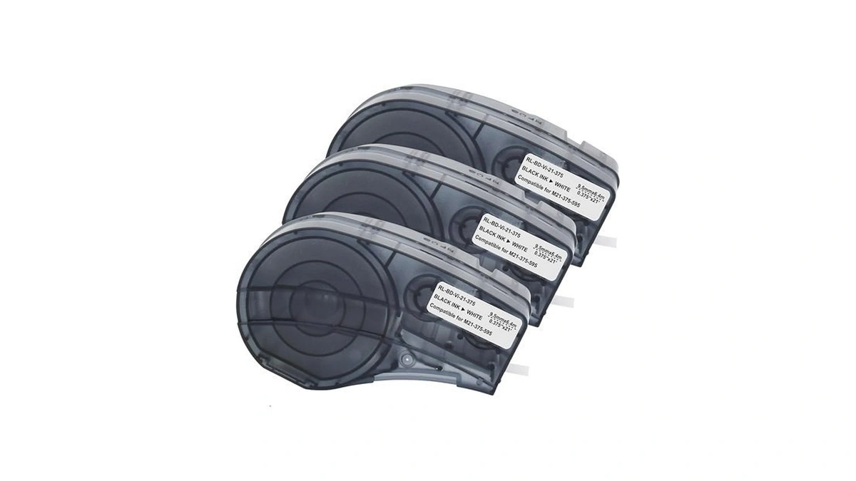 M21-375-595 Vinyl Label Tape - M210 Labels Compatible With Bmp21