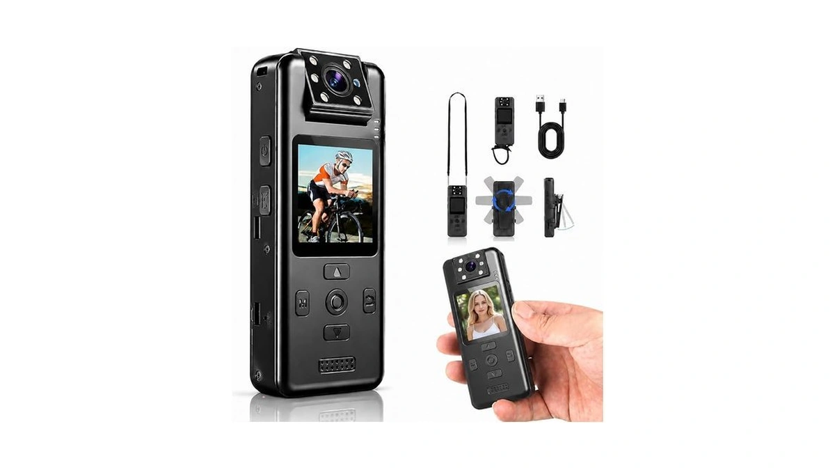Dahocamgo 4k Body Camera With Audio, Wearable Cam