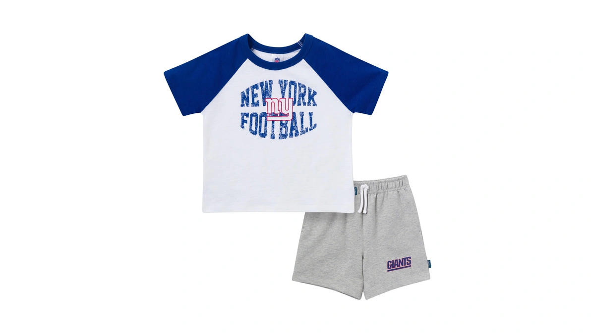 Gerber Geber Unisex Baby Nflteam T-shirt And Shorts Set, Giants,